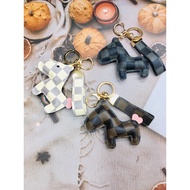 Luxury Brand Fashion Leather Rodeo Keychain With Handle Car Keychain Bag Charms Women Accessories