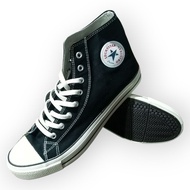 LUCKY STAR AF1 HI Black Canvas Shoes natural / Men's Women's Casual School Canvas Sneakers