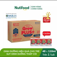 Thùng 48 hộp SBPS NutiFood Grow Plus+ SDD ít đường (110ml) {Đỏ}