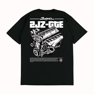 T-Shirt Printed With Toyota SUPRA MK4 2JZ-GTE Car Pattern