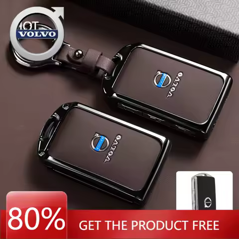 Emblems 2026 New For Volvo Zinc Alloy Leather Car Remote Smart Key Case Cover Protection For Volvo X