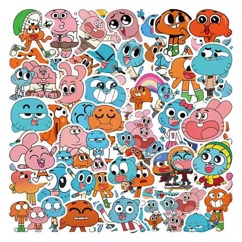 50Pcs The Amazing World of Gumball Stickers Darwin Gumball DIY Sticker Scrapbooking Phone Luggage Sk
