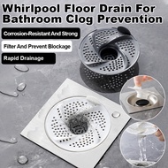 【Hair Clog Prevention】Vortex Bathroom Drain Cover Shower Drain Cover/Bathroom Floor Drain/Anti-Clog 