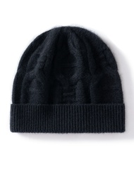 100% Cashmere Silk Beanie Hats Knitted ZYCZCXX For Women High Quality Warm and comfortable for winte