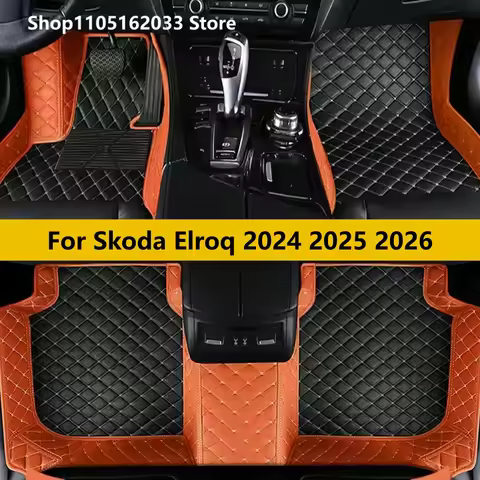 Car Floor Mats For Skoda Elroq 2024 2025 2026 Floor Mats For Cars Waterproof Full Set Interior Acces