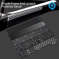 [LAG] 1 Set Bike Chain Sticker Waterproof Scratch Proof Faux Leather Bicycle Frame Anti-scratch Protector Decal for E-bike