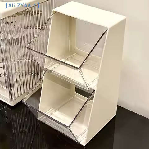 【ZYAA-1】1pc Acrylic Transparent Tea Bag Storage Box With Lid Office Multifunctional Storage Box Orga