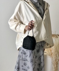 【日本直送 名牌中古包】CHANEL 香奈兒 New Travel Line 手提包 黑色 尼龍 束口袋 迷你包 vintage x7242n