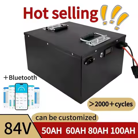 84V Lithium Battery 50Ah/60Ah/80Ah/100Ah with Bluetooth BMS 23S for 2KW-8KW Electric Vehicles High C