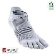 INJINJI Run Lightweight No-Show Ultra Thin Performance Running Socks - Grey