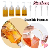 SEION Syrup Drip Dispenser, Large Capacity 1600ml Coffee Syrup Press Bottle, Durable 5/8/10CC with S