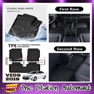 DSTWEI TPE Car Mat Car Carpet Karpet Kerete TPE compatible for TOYOTA VIOS 2019-2022 Carmat Car Floo