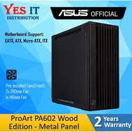 Asus ProArt PA602 /  ProArt PA602 Wood Edition (Metal Panel) E-ATX PC Case ( USB Type-C 20Gbps port 