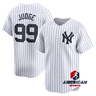Ready Stock！！Men's MLB  New York Yankees Aaron Judge White Home Baseball Jersey