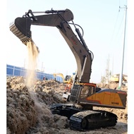 Huina 1592  Rc Excavator 1/14 Large Dumper Truck Crawler Alloy Tractor Loader Controlled Car Enginee