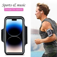 สายรัดแขนโทรศัพท์มือถือแขนที่วางโทรศัพท์วิ่งแขนกระเป๋าใส่ของสายรัดเรืองแสงกีฬาสำหรับ iPhone 14 Pro Max 13 12 11 Pro Max