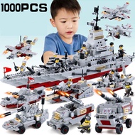 【COD】1000+PCS Mainan Brick Tank WW2 Pesawat Mainan Anak Laki Laki / Robot Polisi Mainan Brick Blok /