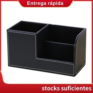 Leather Desk Organizer,Office Supplies Holder Desktop Stationery Storage Box for Business Card, Pen,