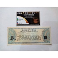 Uang Kuno 10 Yuan CNY China Foreign Exchange Certificate Tahun 1979