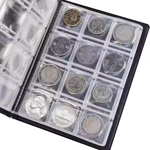 Coin Organizer Storage 120 Pockets Coin Collection Book Coin Collection Holder Album Commemorative