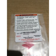 SUZUKI ALL INDONESIA WARNING LABEL STICKER ORIGINAL SGPSUZUKI