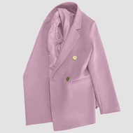 เบลเซอร์หญิง สูทผู้หญิง (Blazer02) 4 กระดุมทอง สีชมพู ชมพูเข้ม บานเย็น แดงสด แดงไวน์ ส้ม น้ำตาล น้ำต