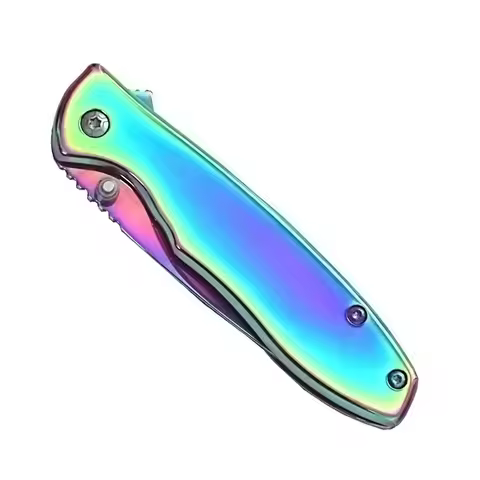 Tekut LK5035A Colorful Folding Knife 7Cr17MoV Blade With Stainless Steel Handle Collection Camping H