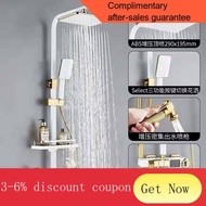 ！Special Offer   White Gold Color Piano Shower Head Set Intelligent Constant Temperature Digital Display Home Creative P