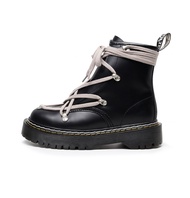 Dr. Martens Ankel Boots For Men Chunky Martin Boots Genuine Leather Women Fashion Platform Motorcycl