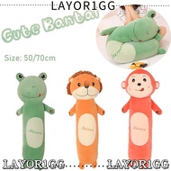 LAYOR1GG Cute Bantal, 50/70cm Rabbit Peluk Pillow, Gift Lion Frog Cat Animal Bolsters Home