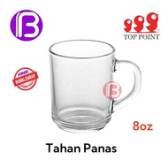 【BOSS & Bos's】TOP POINT 8oz Tempered Glass Mug Cawan Teh Tarik Mamak Z2108(TP) Kaca Terbaja Kopi Kop