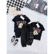 VT 127 GUESS BLACK SHIRT AND JOGGR