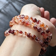 BNIB - Red Hematoid Bracelet 3 Rounds (6.5mm, up to 17cm)