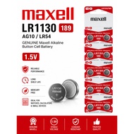 LR1130 AG10 LR54 189 GENUINE Maxell Button Cell Alkaline Battery 1.5V