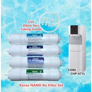 Coway 14 OEM Korea NANO RO Filter for Core CHP-671L Replacement Water Filter (4 Filter Set)