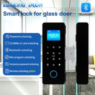 Electronic Digital Lock Fingerprint Glass Door Lock App Passcode IC Card Keyless Smart Phone Attendance Lock