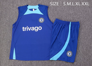 Chelsea Blue Training Tank Top Jersey 2223 New Football Kit Running Team Kit Football Jersey Soccer Jersey Football Shirt