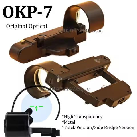 OKP-7 SVD 1x34 Rifle Red Dot Scope Green Illuminated Hunting Riflescope Arrow Reticle Picatinny Rail