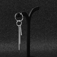 Titanium Steel Long Flowing Bead Earrings Streetwear Accessories