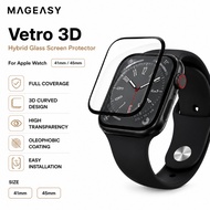 MAGEASY Vetro 3D Hybrid Glass Screen Protector compatible for Apple Watch Model 41mm / 45mm