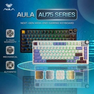 AULA AU75 RGB Mechanical Keyboard Tri-Mode Hot Swappable 81 Keys Knob Gasket Design itw