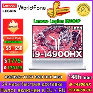 Lenovo Legion Y9000p 2025 Permainan E-sukan Komputer riba Rtx4060 8g Intel I9-14900hx 16/32/64g 1/2/