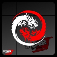 Dragon logo sticker, dragon simbul