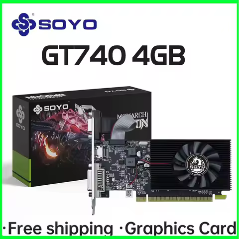 SOYO Half-height Graphics Cards NVIDIA GT740 4G GDDR3 128bit Video Card For Desktop Gaming Computer
