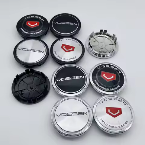 4pcs Vossen Logo Badge Car Wheel Center Caps 75MM Clips 65MM Wheels Hub Cap Rim Hubcaps Dust Cover R