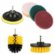 Multipurpose Scrub Drill Brush Attachment Kit for Power Drill Cleaning 6Pcs