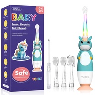 YUNCHI K3 Unicorn Children's Electric Toothbrush - 17000 VPM, IPX7 Waterproof, 2-Speed, 2-Min Timer,