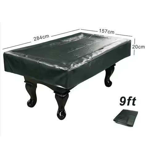 Professional Waterproof 7/8/9FT Rubber Leather Black/brown Available Biliiard Pool Table Cover Billi
