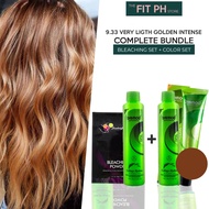 9.33 VERY LIGHT GOLDEN INTENSE COMPLETE BUNDLE! Bremod Hair Color & Hair Bleaching Set