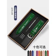 Genuine leather crocodile pattern watch strap suitable for Cartier blue balloon cartier accessories 